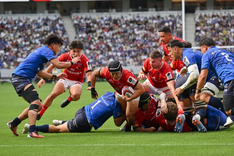 埼玉パナソニックワイルドナイツとの決勝戦。紙一重の勝負だった（写真提供：東芝ブレイブルーパス東京）