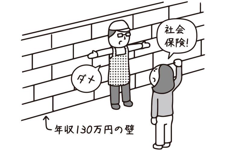 パート勤務で「社会保険に加入できる条件」とは（イラスト／大野文彰）