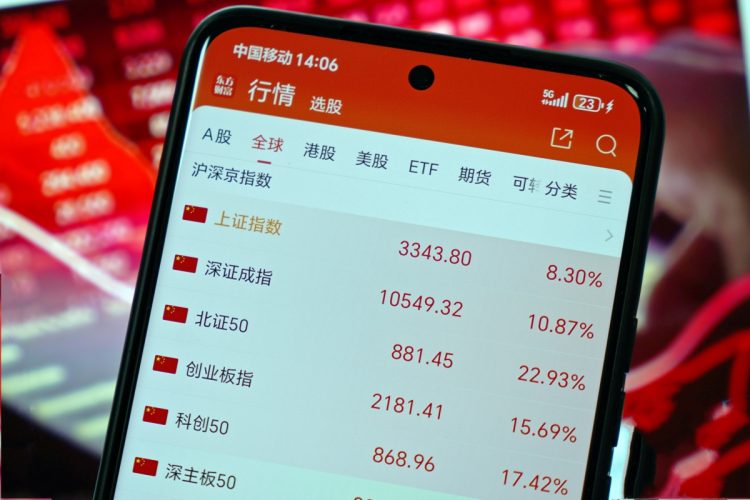 急騰を続ける中国株（Getty Images）