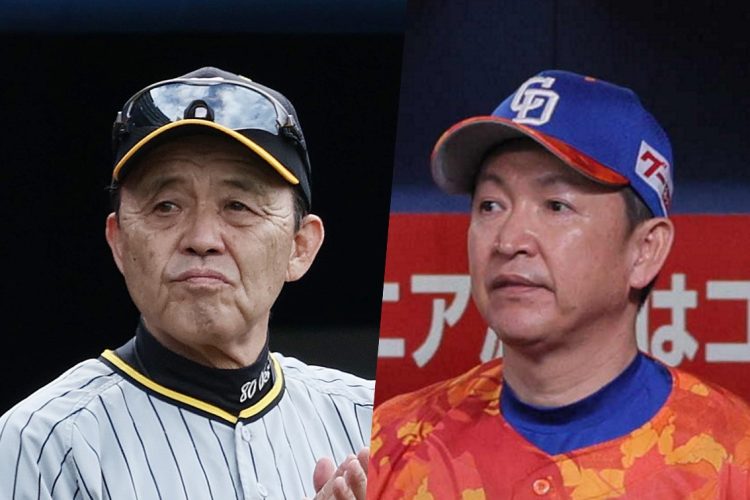 今季限りの退任発表が相次いでいる（阪神・岡田監督、中日・立浪監督。写真・時事通信フォト）