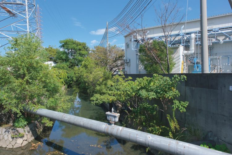 5700ng/Lが検出された摂津市の味生排水路（筋違橋北東）