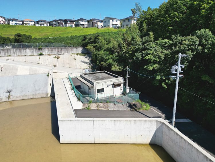 市内1700世帯に水道水を供給していた多度中部送水場（三重県桑名市）