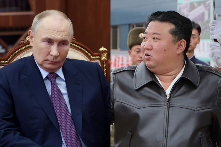 プーチン大統領（左）と金正恩総書記の思惑とは（写真／SPUTNIK、朝鮮通信＝時事通信フォト）